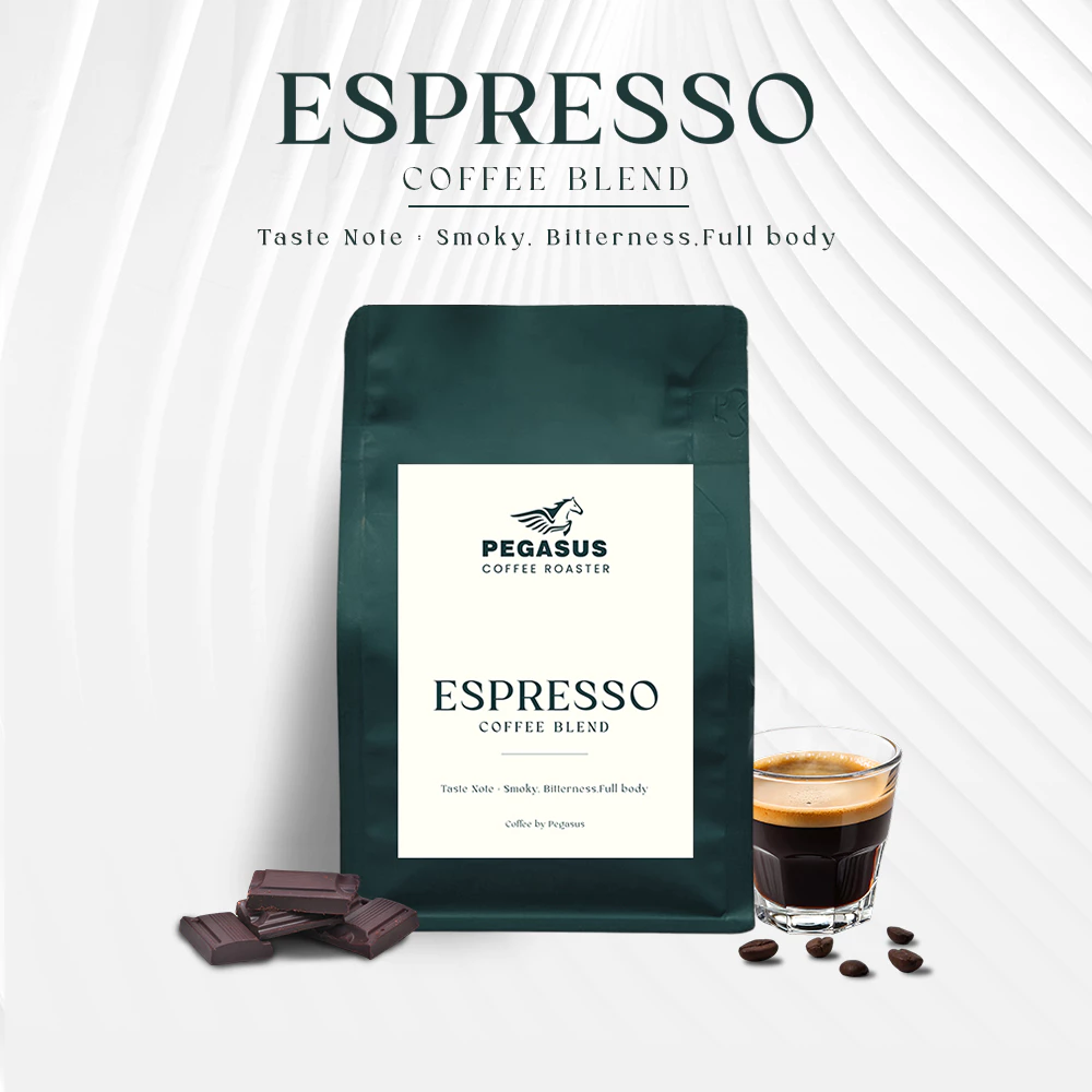 Pegasus Espresso เมล็ดกาแฟคั่วเข้ม 250g